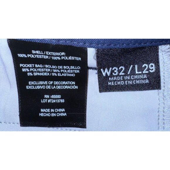 32 Degrees Cool Mens 32X29 Navy Blue Stretch Performance Regular Fit Pants Chino - Picture 8 of 8